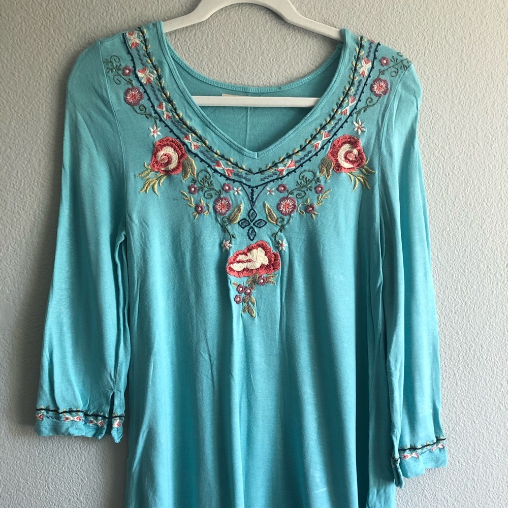 Super soft embroidered blouse from Caite size S